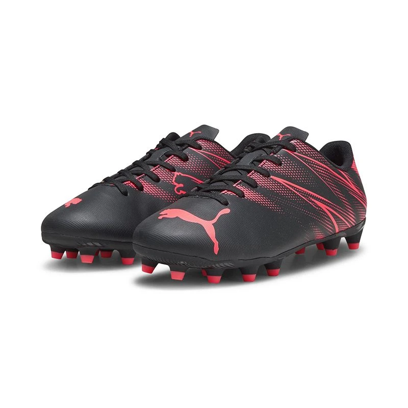 Puma Attacanto FG/AG Kids' Football Boots Black / Orchid - Image 3