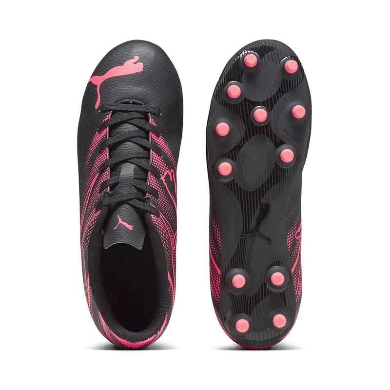 Puma Attacanto FG/AG Kids' Football Boots Black / Orchid - Image 5