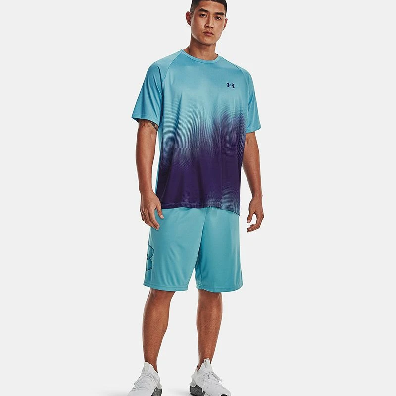 Under Armour Men's UA Techâ„¢ Fade T-Shirt Glacier Blue / Sonar Blue - Tall - Image 3