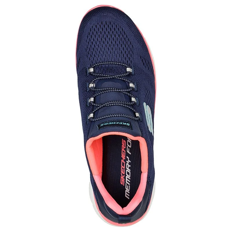 Skechers Women's Summits - Perfect Views Runners Navy / Neon Pink - Image 4