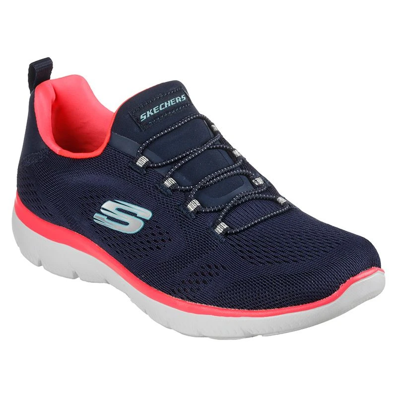 Skechers Women's Summits - Perfect Views Runners Navy / Neon Pink - Image 3