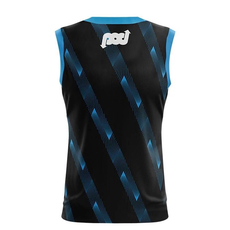 Clare GAA Kids' Training Vest Black / Sky - Image 2