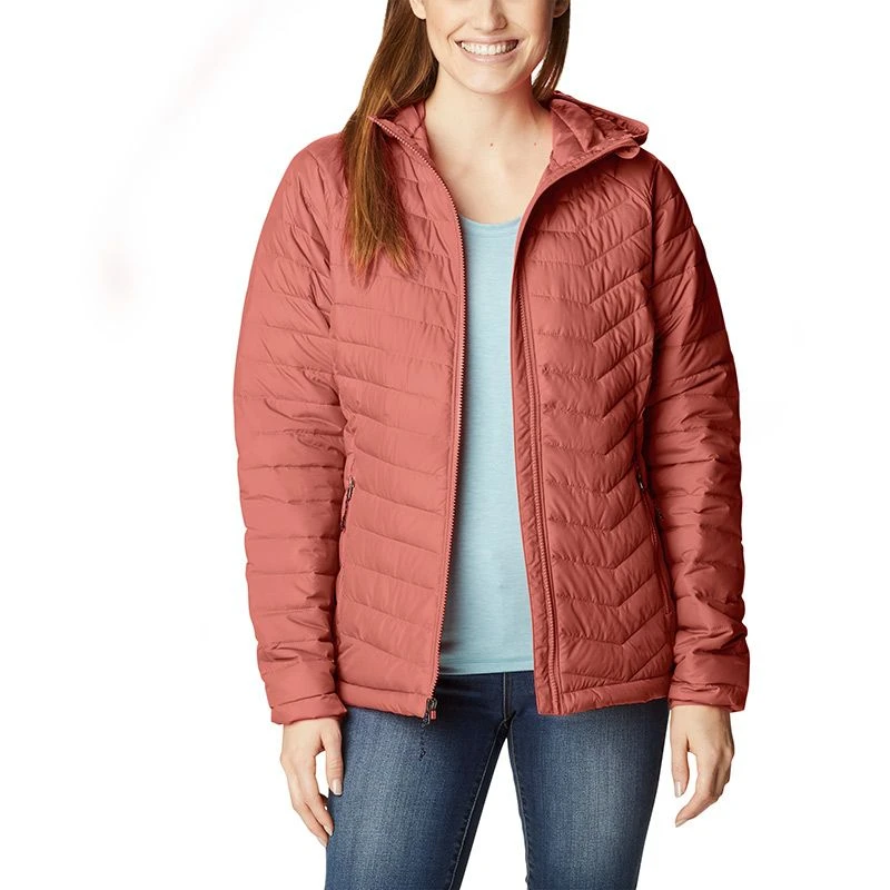 Columbia Women's Powder Lite⢠Hooded Jacket Dark Coral - Image 3