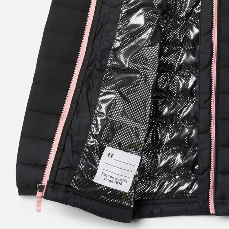 Columbia Kids' Powder Lite™ Hooded Jacket Black - Image 3