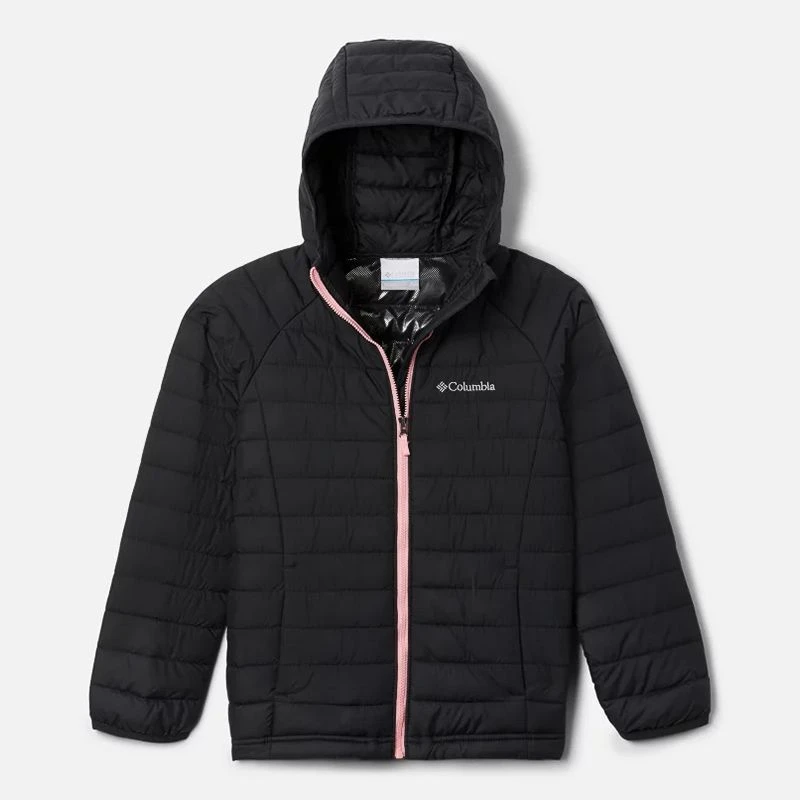 Columbia Kids' Powder Lite™ Hooded Jacket Black - Image 2