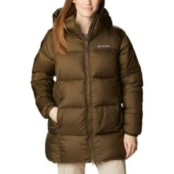 Columbia Women's Puffectâ„¢ Mid Hooded Jacket Olive Green