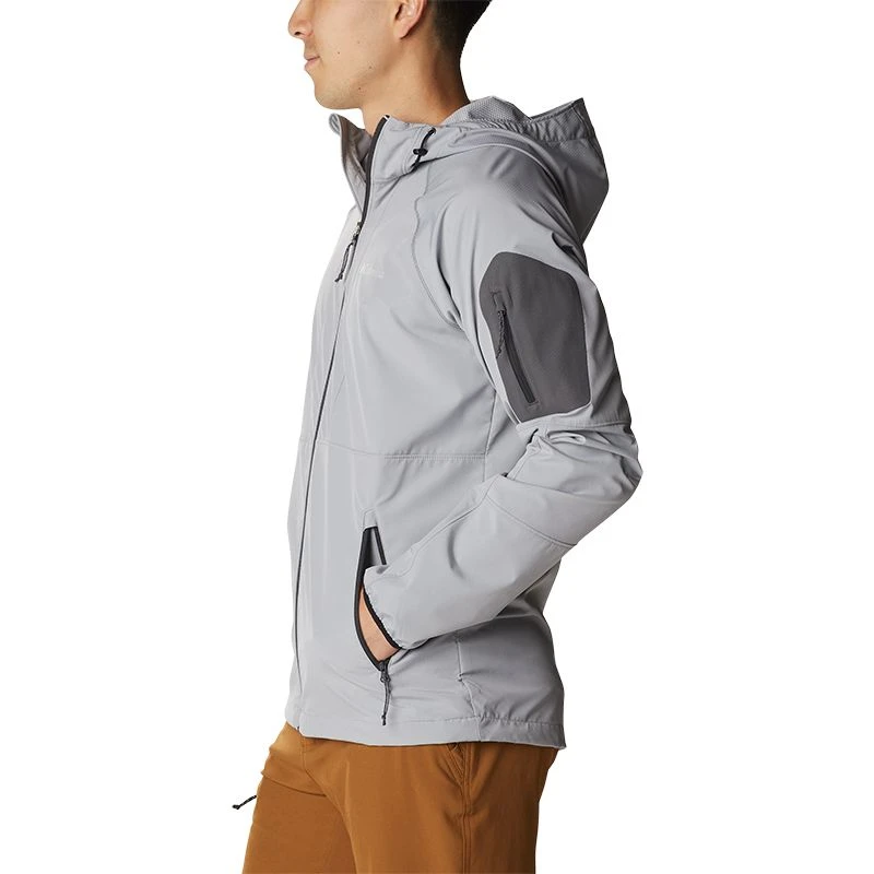 Columbia Men's Tall Heights™ Hooded Softshell Jacket Columbia Grey - Image 4