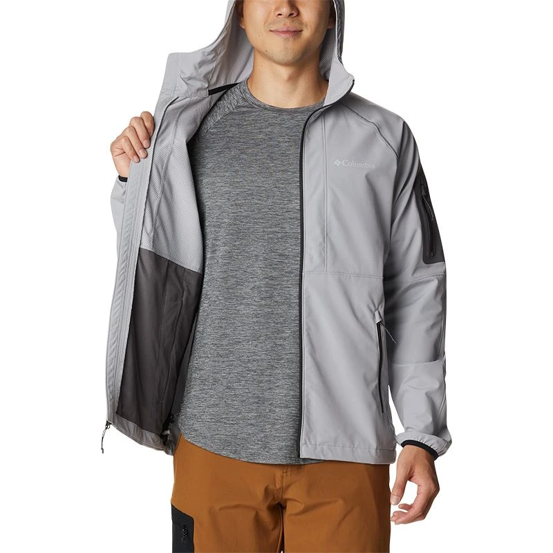 Columbia Men's Tall Heights™ Hooded Softshell Jacket Columbia Grey - Image 3