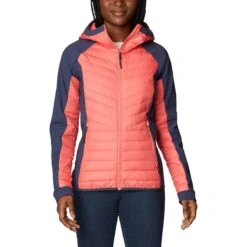 Columbia Women's Powder Liteâ„¢ Hybrid Hooded Jacket Blush Pink / Nocturnal