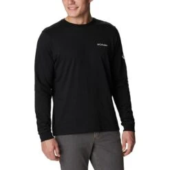 Columbia Men's CSC Basic Logoâ„¢ Long Sleeve T-Shirt Black / Csc Sleeve Logo