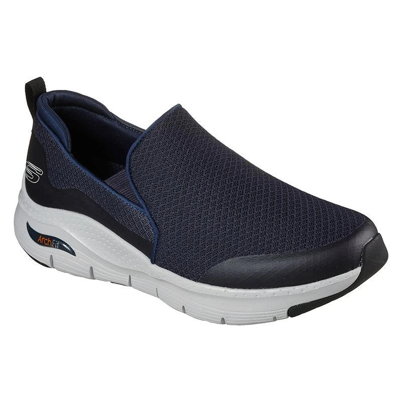 Skechers Men's Arch Fit Banlin Slip-On Runners Navy / Grey - Image 3