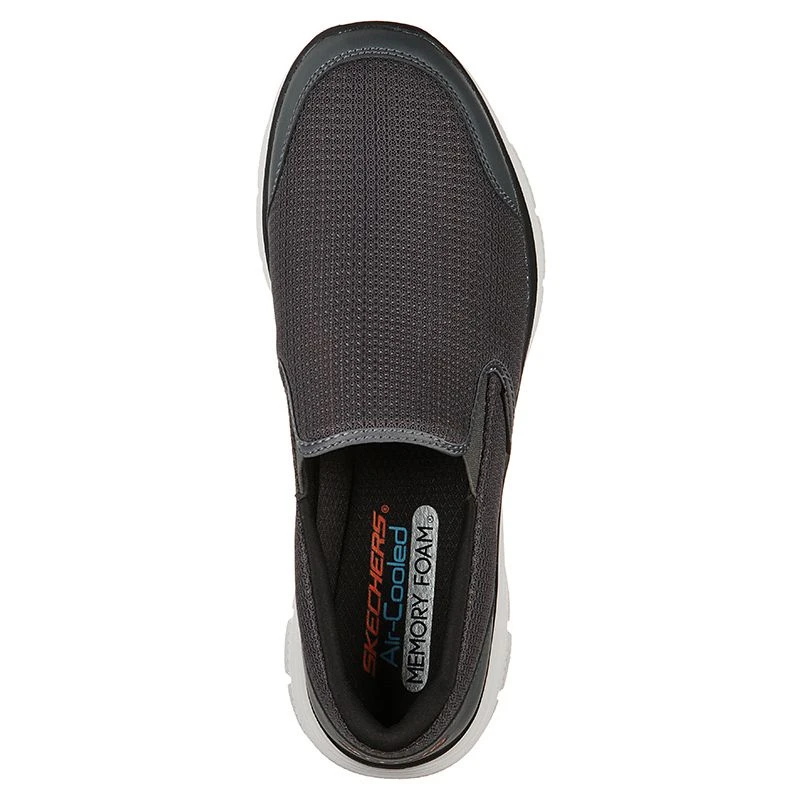 Skechers Men's Flex Advantage 4.0 Slip On Runners Charcoal / Orange - Image 4