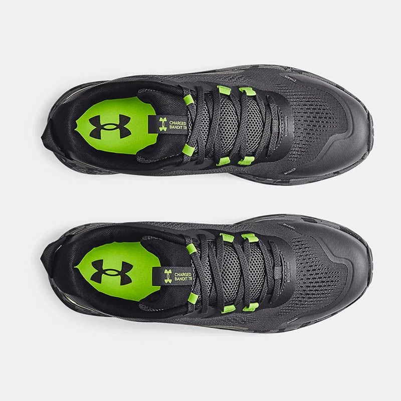 Under Armour Men's Charged Bandit TR 2 Running Shoes Jet Grey / Black / Lime Surge - Image 5