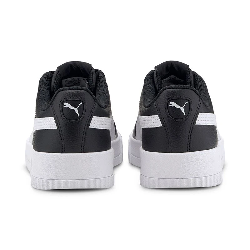 Puma Women's Carina Leather Trainers Black / Black / White - Image 2