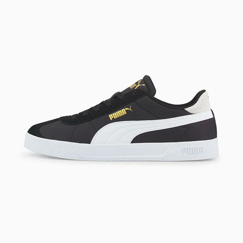 Puma Men's Club Nylon Runners Black / White / Gold