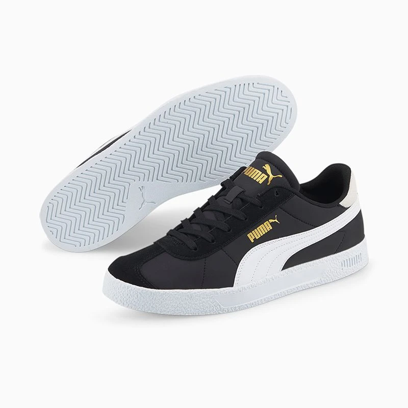 Puma Men's Club Nylon Runners Black / White / Gold - Image 3