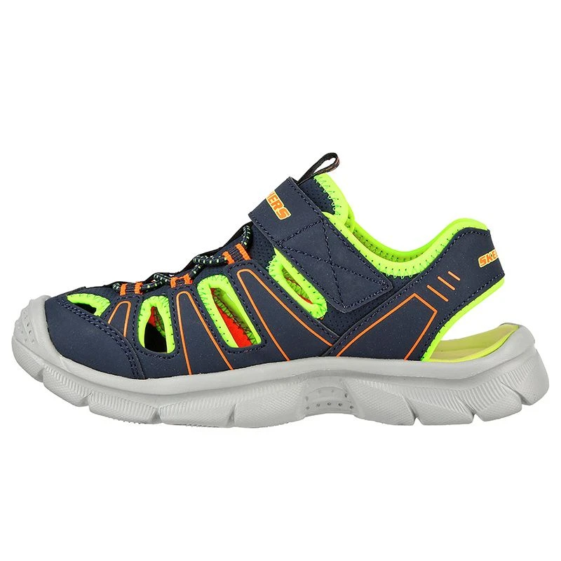 Skechers Kids' Relix Valder Junior Closed Sandals Navy / Lime - Image 2