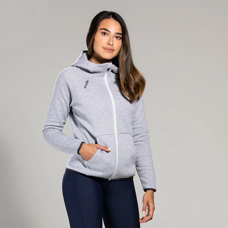 Women's Henry Fleece Full Zip Hoodie Grey