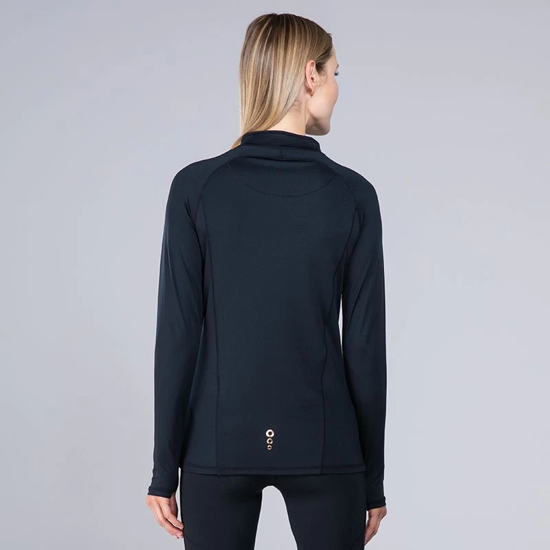 Women's Freya Half Zip Black / Rose Gold - Image 4