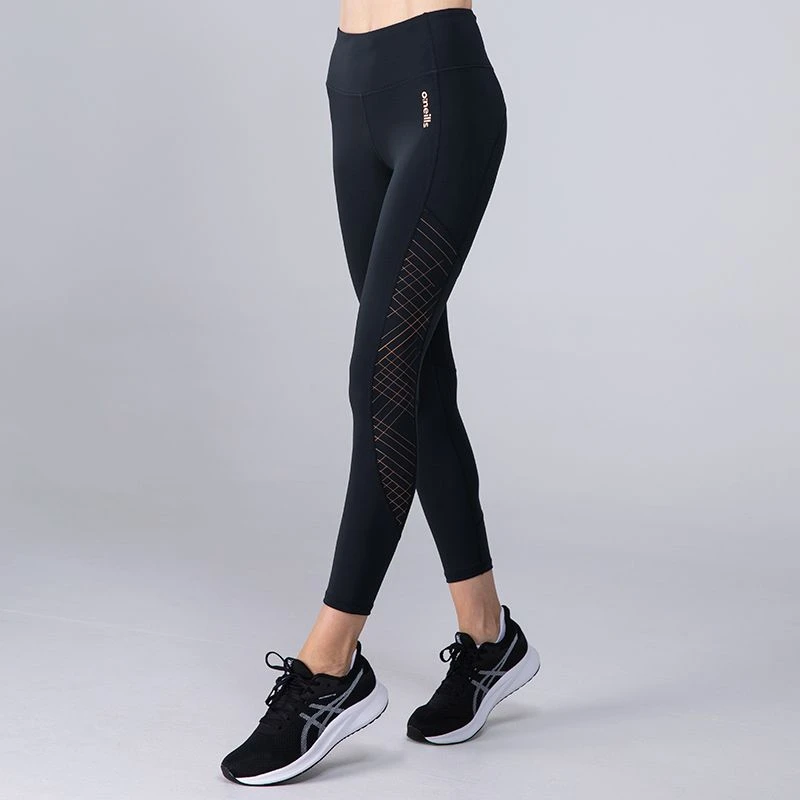 Women's Freya 7/8 Leggings Black / Rose Gold - Image 2