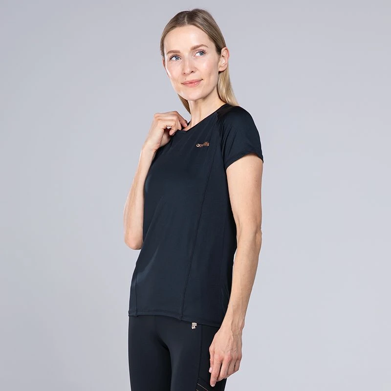 Women's Freya T-Shirt Black / Rose Gold - Image 3