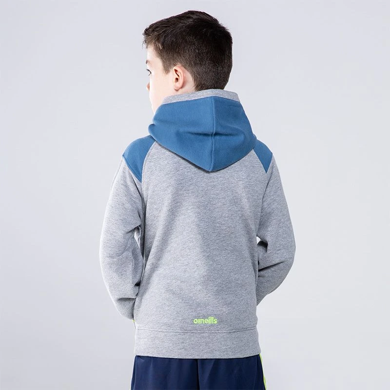 Kids' Daragh Fleece Pullover Hoodie Grey / Blue / Marine - Image 2