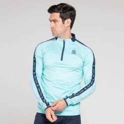 Men's Defender Brushed Half Zip Top Green / Marine / Green