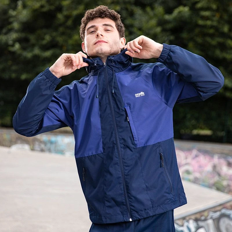 Men's Rio Hooded Rain Jacket Marine / Royal - Image 2