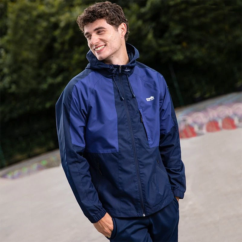Men's Rio Hooded Rain Jacket Marine / Royal - Image 3