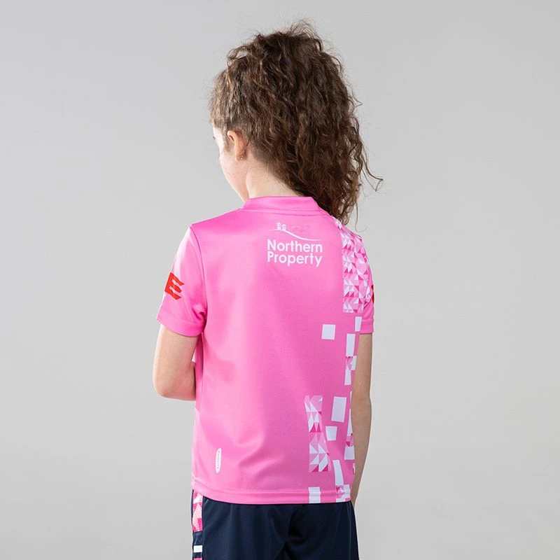 Down GAA Kids' Short Sleeve Training Top Pink - Image 2