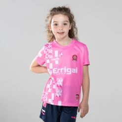 Derry GAA Kids' Short Sleeve Training Top Pink