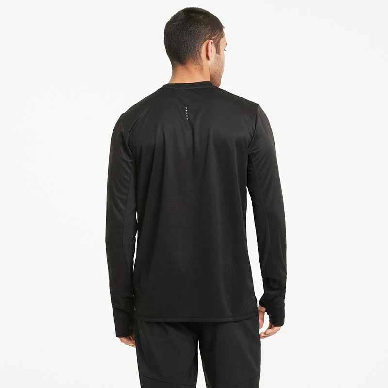 Puma Men's Favourite Long Sleeve Running T-Shirt Black - Image 2