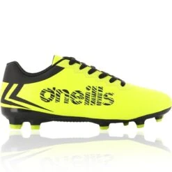Aluna Firm Ground Laced Football Boots Yellow / Black