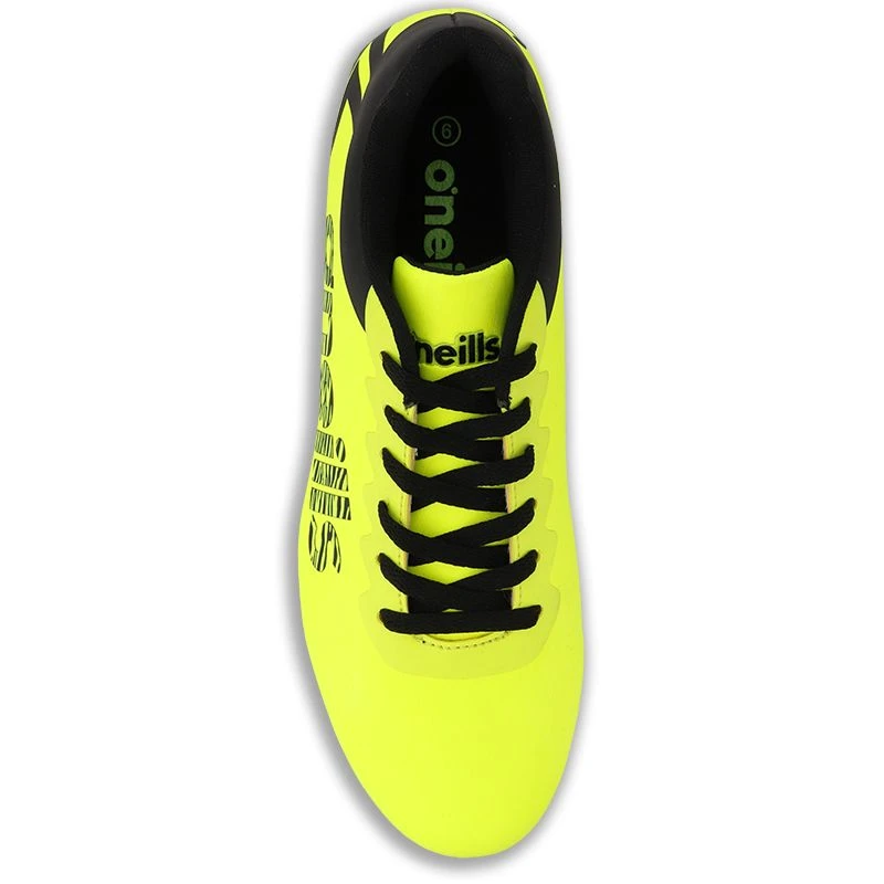 Aluna Firm Ground Laced Football Boots Yellow / Black - Image 3