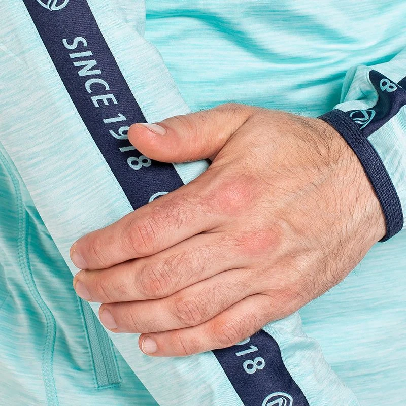 Men's Defender Brushed Half Zip Top Green / Marine / Green - Image 5