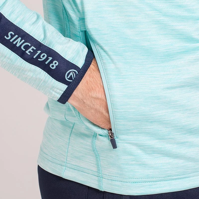 Men's Defender Brushed Half Zip Top Green / Marine / Green - Image 6