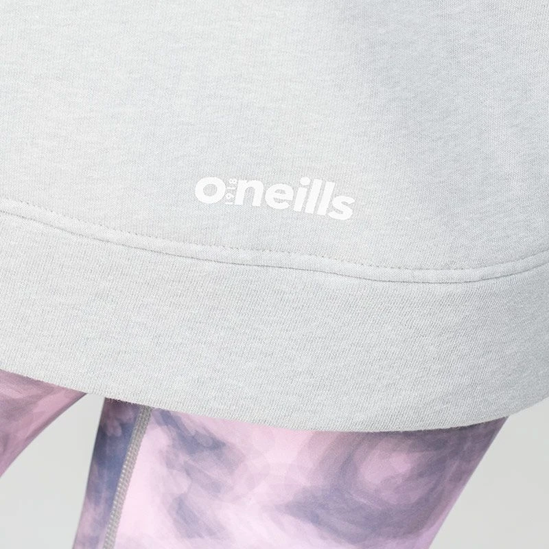 Kids' Emily Fleece Pullover Hoodie Grey / Pink - Image 6