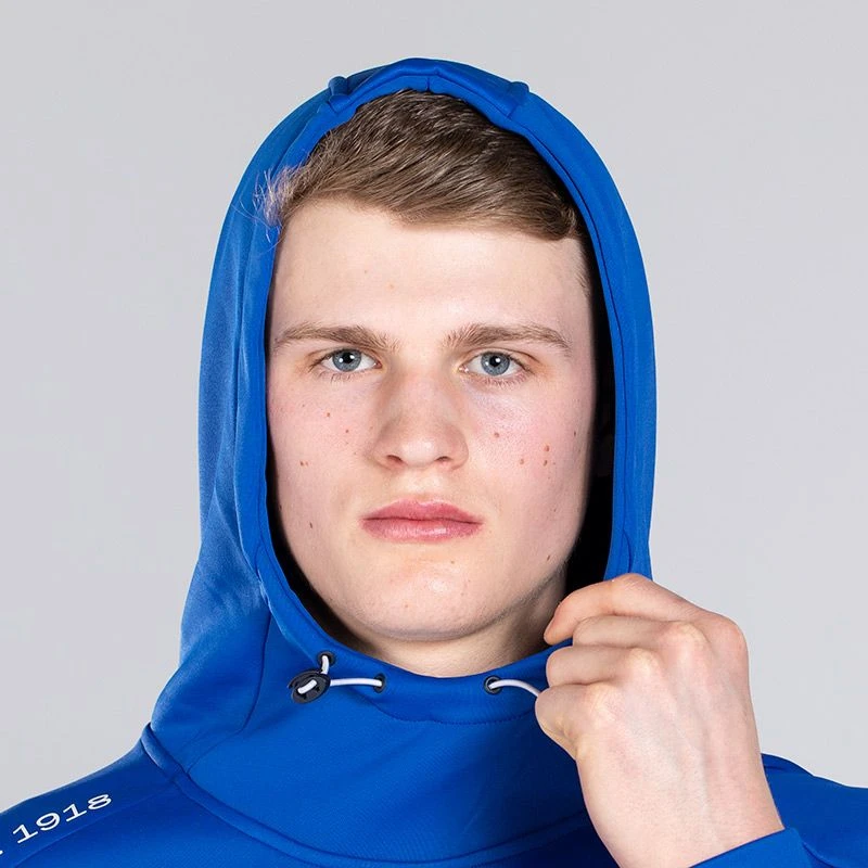 Men's Zack Fleece Pullover Hoodie Royal / Marine / Silver - Image 3