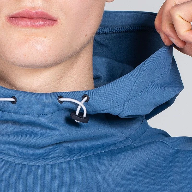 Men's Zack Fleece Pullover Hoodie Blue / Marine / Silver - Image 4