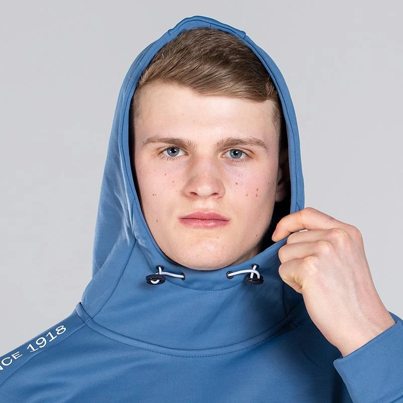 Men's Zack Fleece Pullover Hoodie Blue / Marine / Silver - Image 3