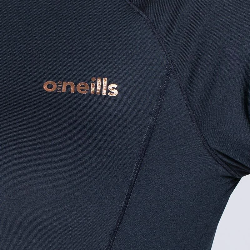 Women's Freya Half Zip Black / Rose Gold - Image 7