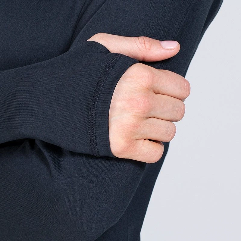 Women's Freya Half Zip Black / Rose Gold - Image 8