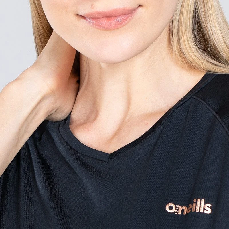 Women's Freya T-Shirt Black / Rose Gold - Image 6