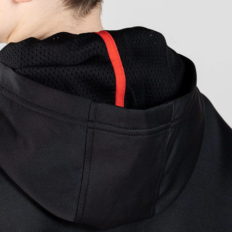 Kids' Cody Hybrid Pullover Hoodie Black / Red / Grey - Image 6