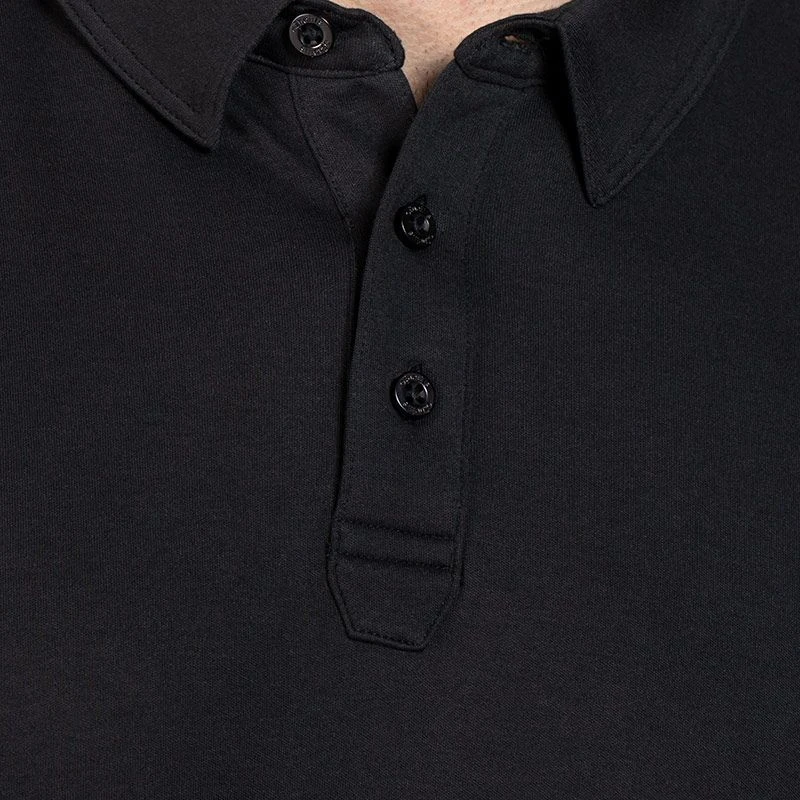 Men's Pima Cotton Polo Shirt Black - Image 4
