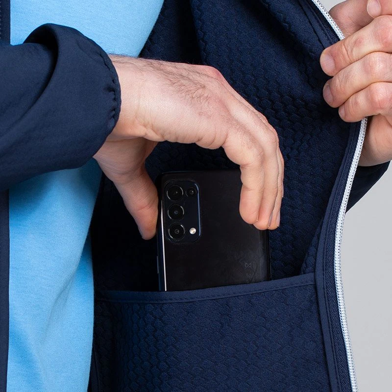 Men's Idaho Soft Shell Full Zip Jacket Marine - Image 6