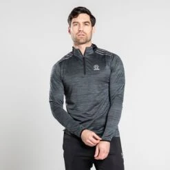 Men's Pluto Half Zip Midlayer Black / Silver