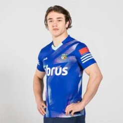 Antrim GAA Player Fit Short Sleeve Training Top Royal / Green