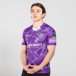 Galway GAA Hurling Player Fit Short Sleeve Training Top Purple