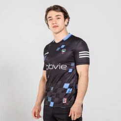 Sligo GAA Player Fit Short Sleeve Training Top Black / Sky